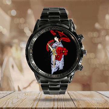 Discover Japanese Geisha Anime Calendar Steel Band Watch