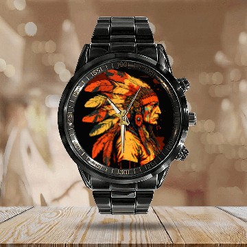 Discover Native American Dreamcatcher Indian Design 34 Calendar Steel Band Watch