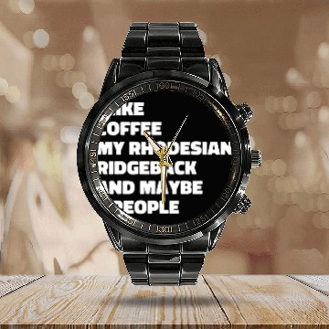 Discover Rhodesian Ridgeback Dog Owner Coffee Funny Saying Baseball Tees Calendar Steel Band Watch
