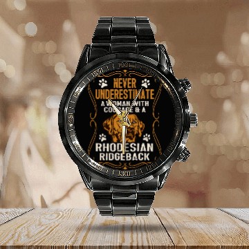 Discover Rhodesian Ridgeback Dog Women Calendar Steel Band Watch