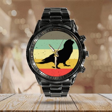 Discover Retro Tropical Bird Lover Ornithologist 2vintages Parrot Baseball Tees Calendar Steel Band Watch