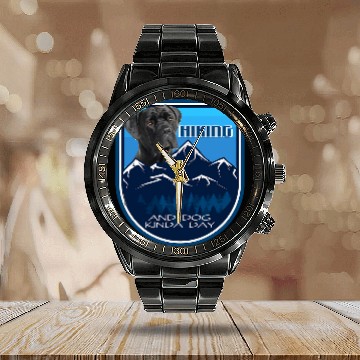 Discover Hiking and Dog Kinda Day Cane Corso Calendar Steel Band Watch