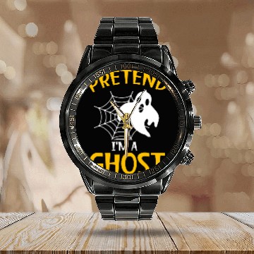 Discover Pretend Im a ghosts Funny Halloween Web Spider Calendar Steel Band Watch