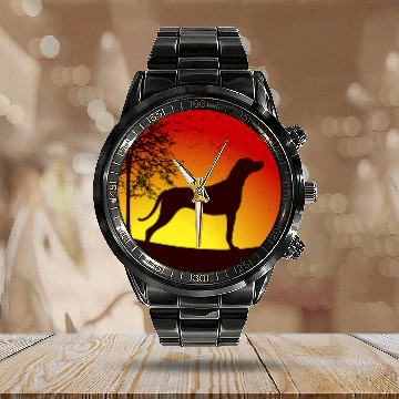 Discover Rhodesian Ridgeback Dog Breed 18 Zip Calendar Steel Band Watch