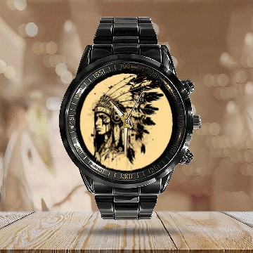 Discover Native American Dreamcatcher Indian Design 16 Calendar Steel Band Watch