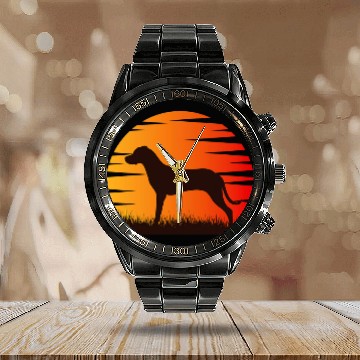 Discover Rhodesian Ridgeback Dog Breed Calendar Steel Band Watch