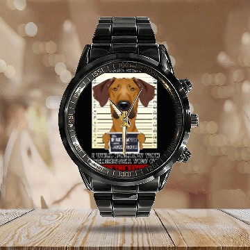 Discover Personal Stalker Rhodesian Ridgeback Calendar Steel Band Watch