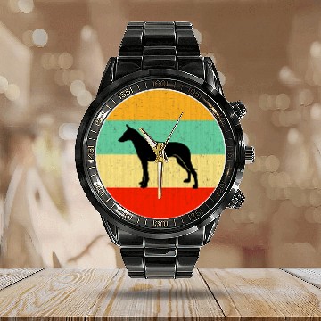Discover Pharaoh Hound Dog Mom Dad Lover Gift Calendar Steel Band Watch