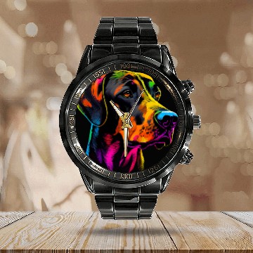 Discover Rhodesian Ridgeback Lover Design Pop Art Rhodesian Ridgeback Calendar Steel Band Watch