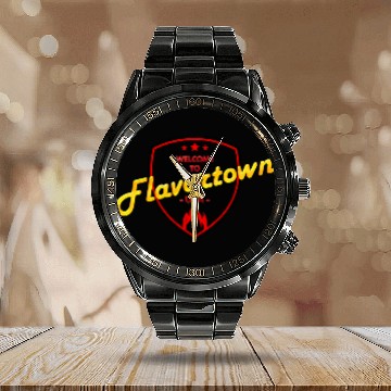 Discover Flavortown Food Culture Baseball Jerseys Calendar Steel Band Watch