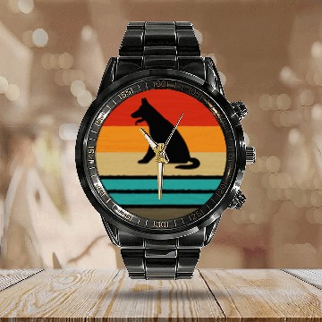 Discover German Shepherd Dog Gift Baseball Tees Calendar Steel Band Watch