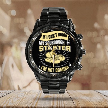 Discover Sourdough Bread Baking Calendar Steel Band Watch