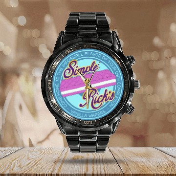 Discover Simple Ricks Vanilla Wafers Calendar Steel Band Watch