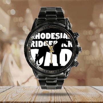 Discover Rhodesian Ridgeback Gift Dog Father Rhodesian Ridgeback Dad Calendar Steel Band Watch