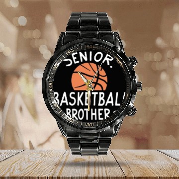 Discover Senior 2024 Basketball Brother Baseball Tees Calendar Steel Band Watch