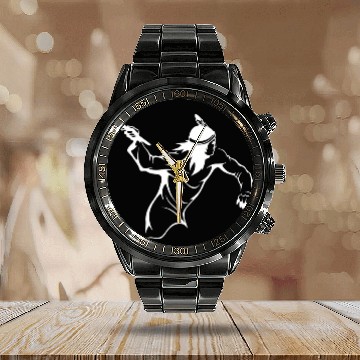 Discover Indigenous Art Warrior Tomahawk Southwest 1 Zip Calendar Steel Band Watch