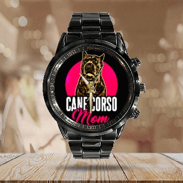 Discover Italian Dog Pet Cane Corso 32 Zip Calendar Steel Band Watch