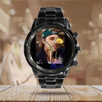 Discover Justin Bieber Signature Tour 2022 Calendar Steel Band Watch