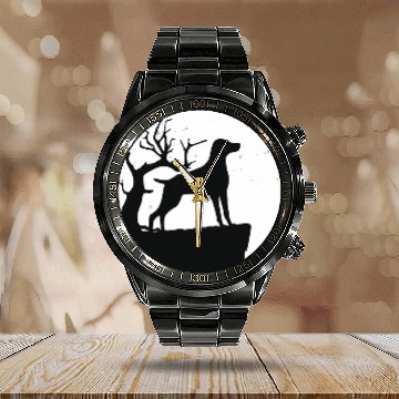 Discover Weimaraner Dog Retro 15 Calendar Steel Band Watch