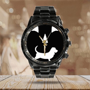 Discover pumpkin Basset Hound Dog halloween Baseball Tees Calendar Steel Band Watch