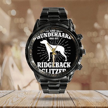 Discover Rhodesian Ridgeback Ridgie Funny Sayings Calendar Steel Band Watch