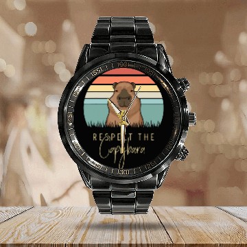 Discover Respect The capybaras Halloween Costume Calendar Steel Band Watch