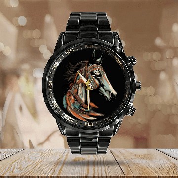 Discover Native American Horse Totem Baseball Tees Calendar Steel Band Watch
