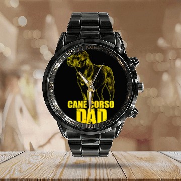Discover Italian Dog Pet Cane Corso 4 Calendar Steel Band Watch