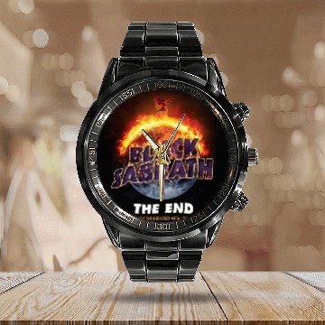 Discover Black Sabbath The Final Tour 2016 Calendar Steel Band Watch Short Sleeve Black Men