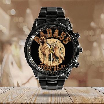 Discover German Shepherd Historical Find Working Dog Dad Handler Team Baseball Tees Calendar Steel Band Watch