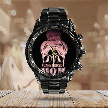 Discover Italian Dog Pet Cane Corso 1 Calendar Steel Band Watch
