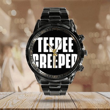 Discover Teepee Creeper Powwow Partying Indigenous Social Gathering 1 Zip Calendar Steel Band Watch
