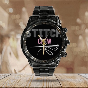 Discover Stitch Crew Cross Stitch Needlepoint Art XStitching Calendar Steel Band Watch