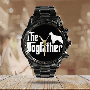 Discover welsh springer spaniel DogFather Funny Dog Dad Baseball Tees Calendar Steel Band Watch