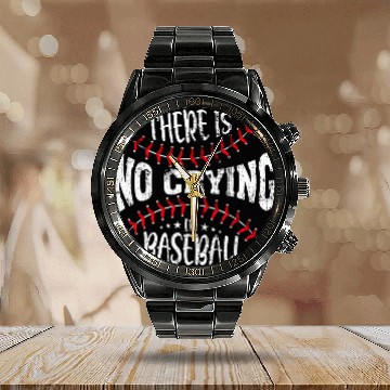 Discover There Is No Crying In Baseball vintages Retro Calendar Steel Band Watch