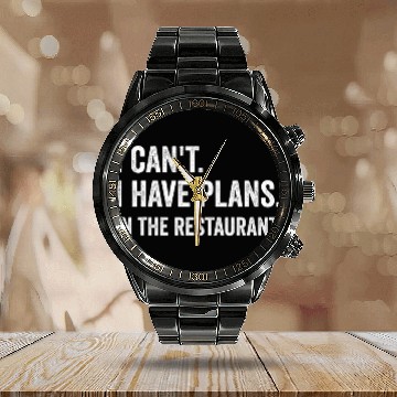 Discover I Cant I Have Plans In The Restaurant Chef Kitchen Cooking Baseball Tees Calendar Steel Band Watch