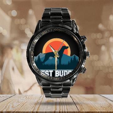 Discover German Shorthaired Pointer GSP Dog Breed 51 Calendar Steel Band Watch