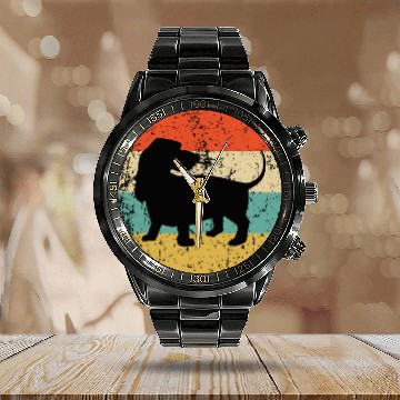 Discover Retro Basset Hound Dog Breed Icon Baseball Tees Calendar Steel Band Watch