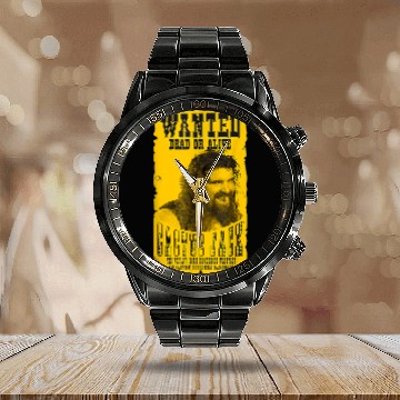 Discover Wrestling Entertainment Cactus Jack Wanted Graphic Hawaiians Calendar Steel Band Watch