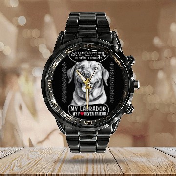 Discover Labrador Retriever Calendar Steel Band Watch