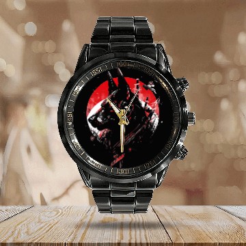Discover German Shepherd Ninja Samurai Japanese Transformation Cute Calendar Steel Band Watch