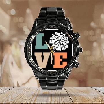 Discover Love Cheer vintages Cheerleading Coach Calendar Steel Band Watch