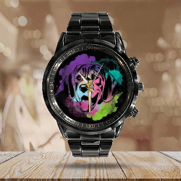 Discover Splash Art Beagle I Dog Lover I Beagle Calendar Steel Band Watch