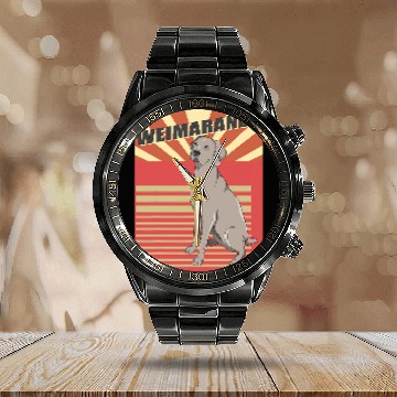 Discover Weimaraners Dog Owner Weimaraner 4 Calendar Steel Band Watch