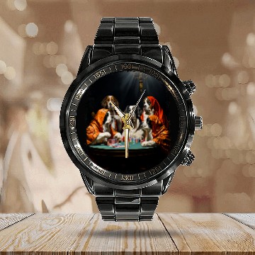 Discover Pokers St Bernard Dog Saint Bernard Baseball Tees Calendar Steel Band Watch