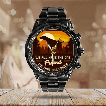 Discover German Shorthaired Pointer GSP Dog Breed 33 Calendar Steel Band Watch