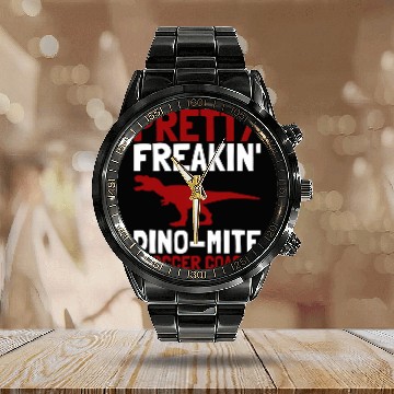 Discover Pretty Freakin Dinomite Soccer Coach Calendar Steel Band Watch
