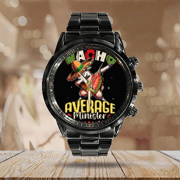 Discover Nacho Average Minister Cinco de Mayo Dabbings Llama Zip Calendar Steel Band Watch