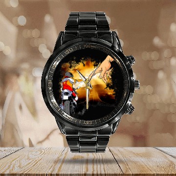Discover Motorcycle Adam Race 2Biker undefined Calendar Steel Band Watch