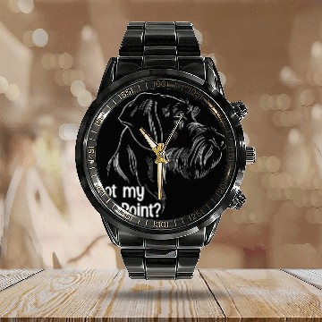 Discover German Shorthaired Pointer Got my Point 3 Calendar Steel Band Watch